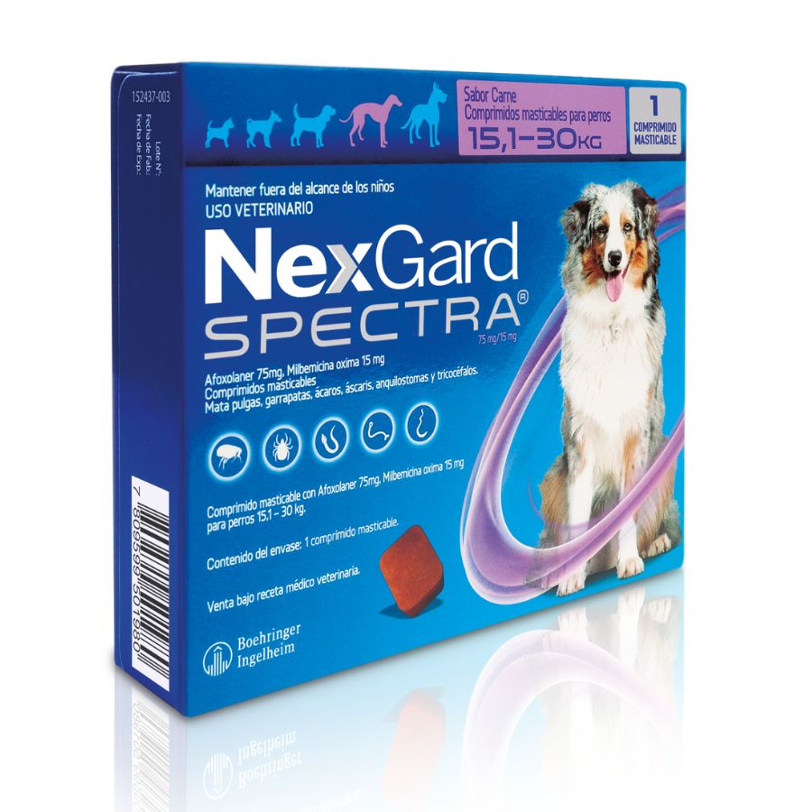 Desparasitante Nexgard Spectra 1comp para perros de 15,1 a 30 KG, , large image number null